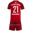 Conjunto (Camiseta+Pantalón Corto) FC Bayern de Múnich Lucas Hernandez 21 Primera Equipación 2021/22 - Niño